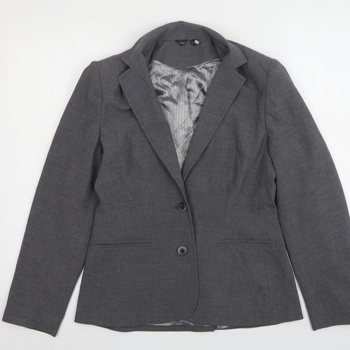 F&F Womens Grey  Polyester Jacket Suit Jacket Size 10