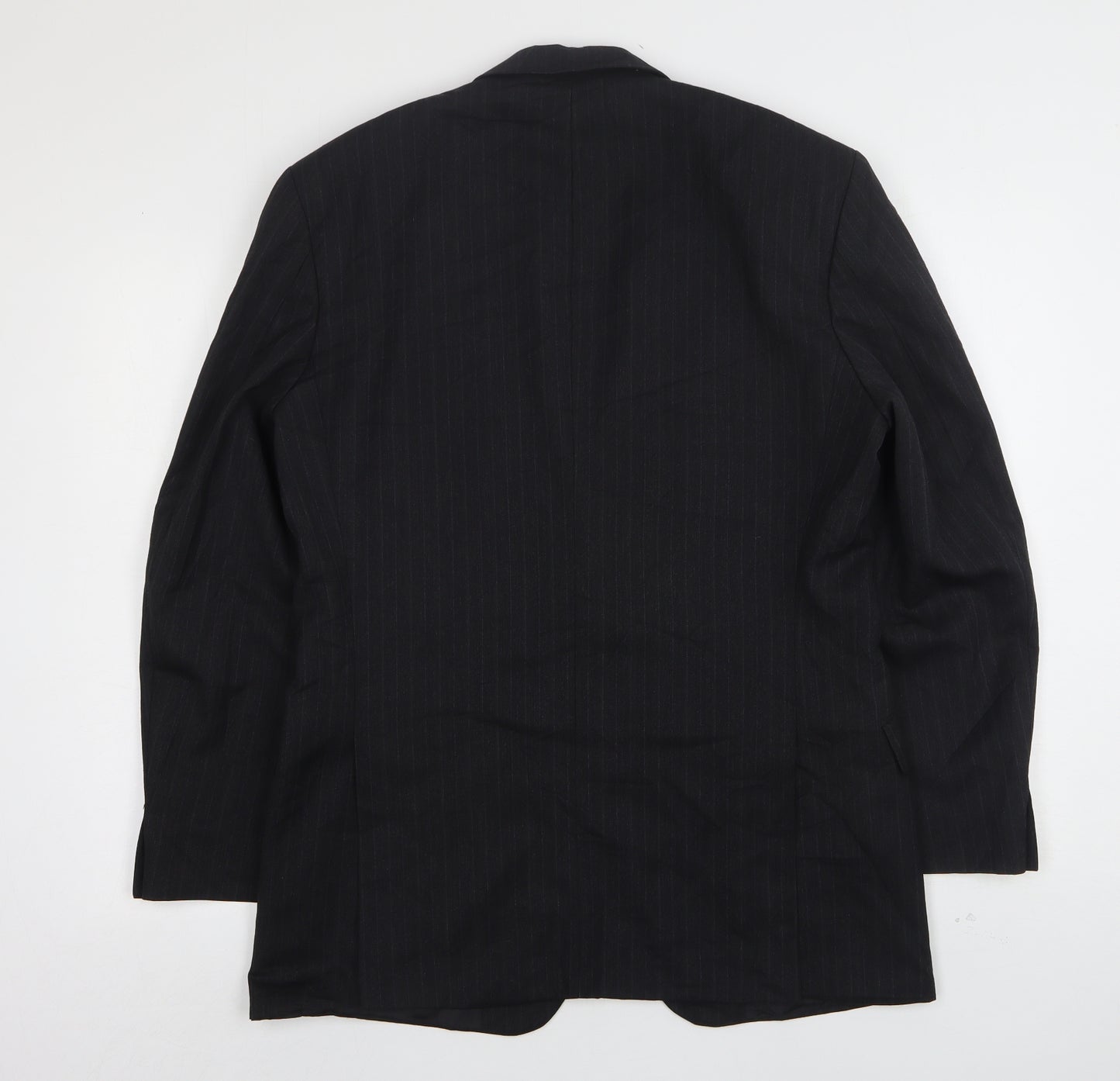 Marks and Spencer Mens Grey Striped Wool Jacket Suit Jacket Size 38