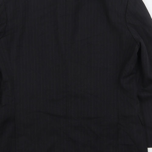 Marks and Spencer Mens Grey Striped Wool Jacket Suit Jacket Size 38