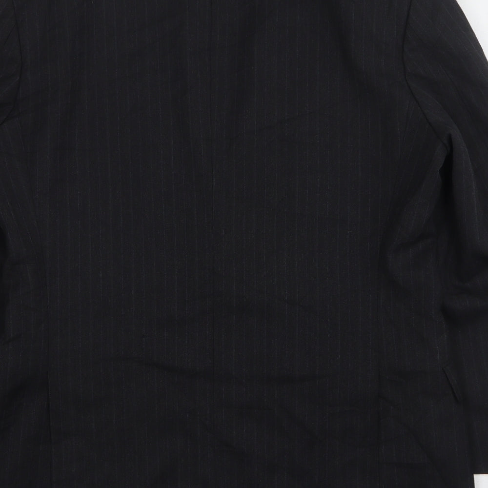 Marks and Spencer Mens Grey Striped Wool Jacket Suit Jacket Size 38