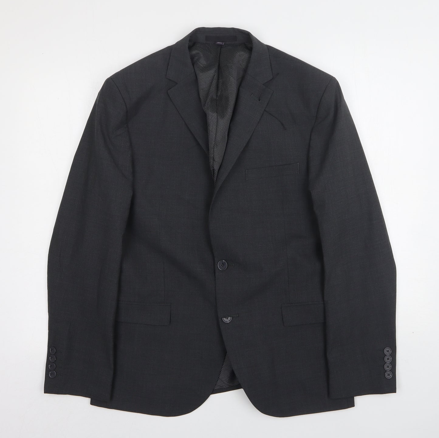 Marks and Spencer Mens Grey  Polyester Jacket Suit Jacket Size 42