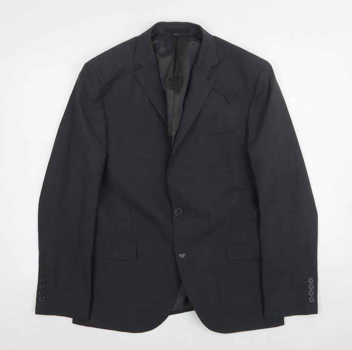 Marks and Spencer Mens Grey  Polyester Jacket Suit Jacket Size 42