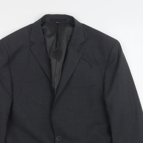Marks and Spencer Mens Grey  Polyester Jacket Suit Jacket Size 42