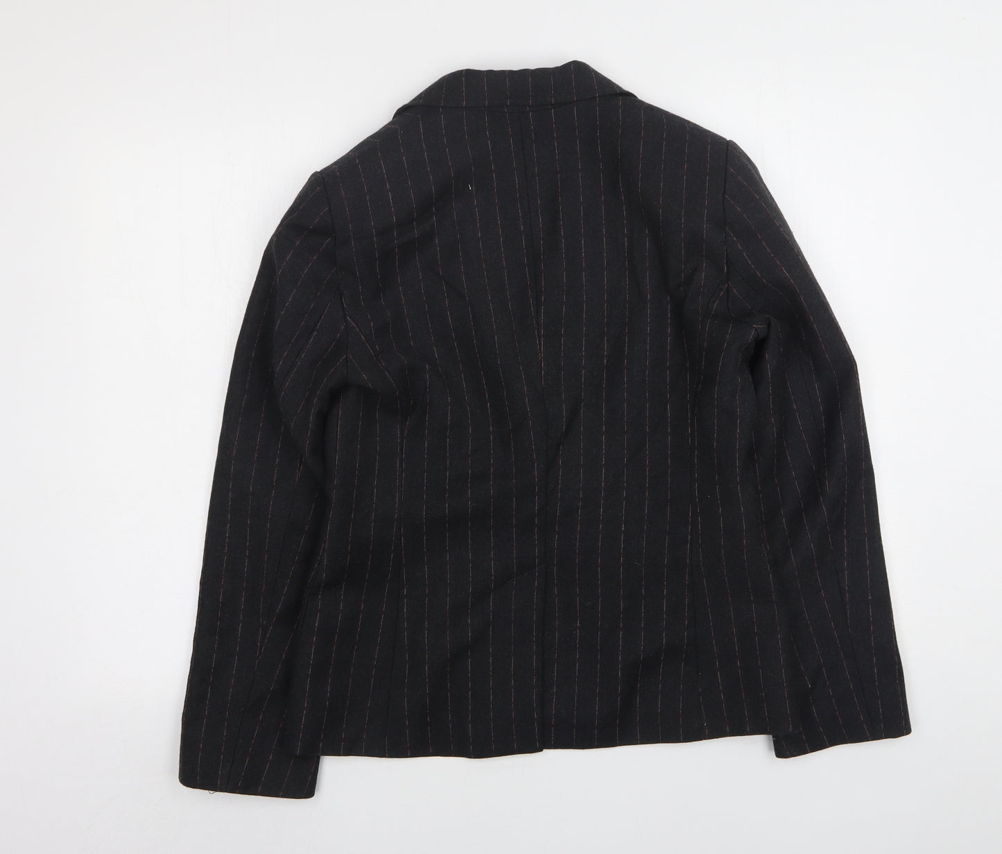 Marks and Spencer Womens Grey Striped Wool Jacket Suit Jacket Size 12