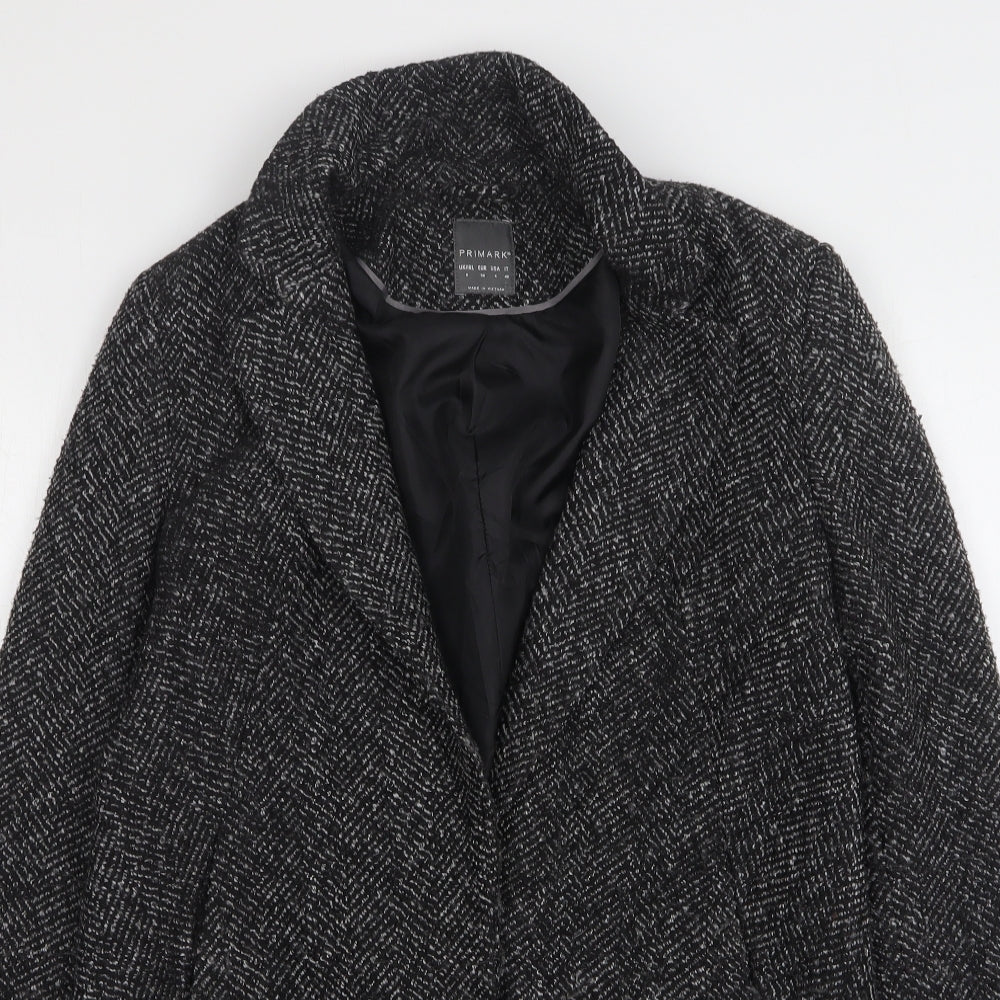 Primark Womens Grey   Overcoat Coat Size 8