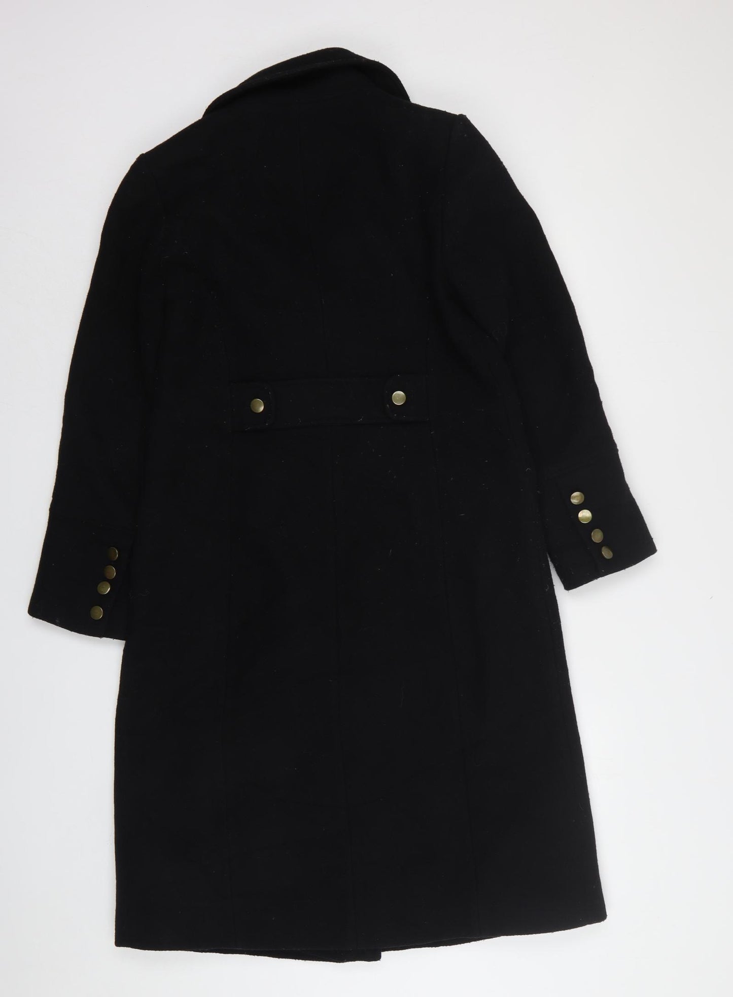 Marks and Spencer Womens Black   Overcoat Coat Size 10