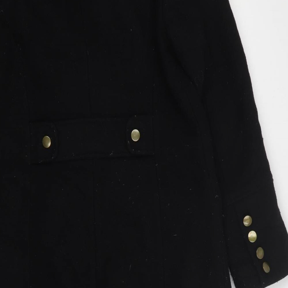 Marks and Spencer Womens Black   Overcoat Coat Size 10