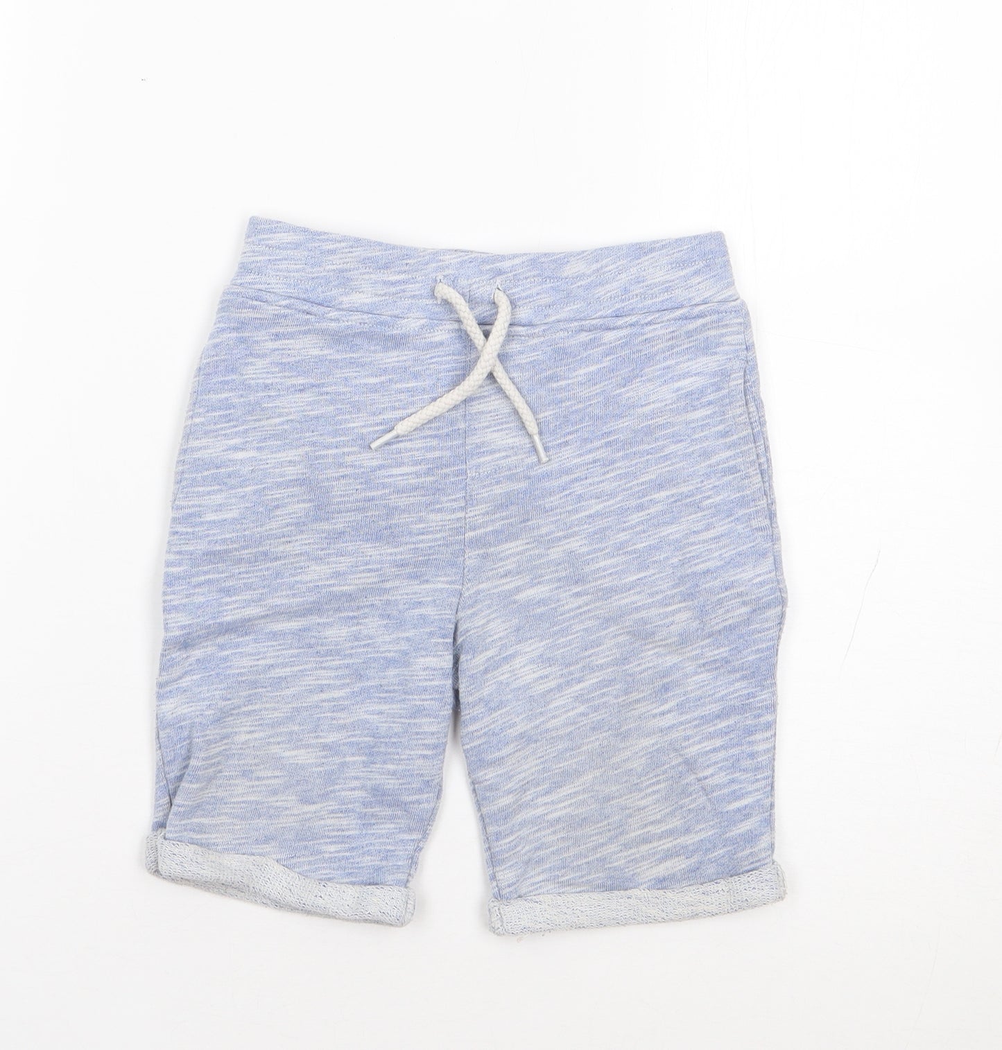 Primark Boys Blue  Cotton Sweat Shorts Size 4-5 Years  Regular Drawstring