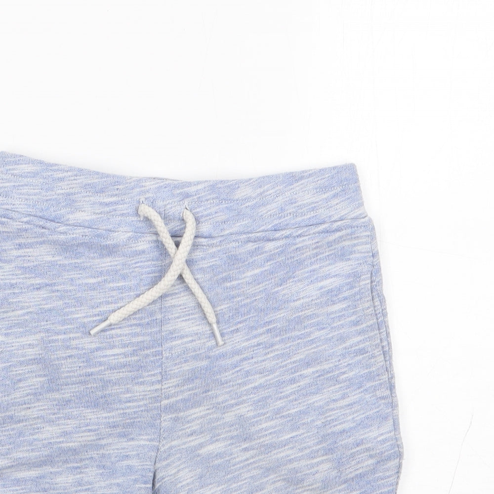 Primark Boys Blue  Cotton Sweat Shorts Size 4-5 Years  Regular Drawstring