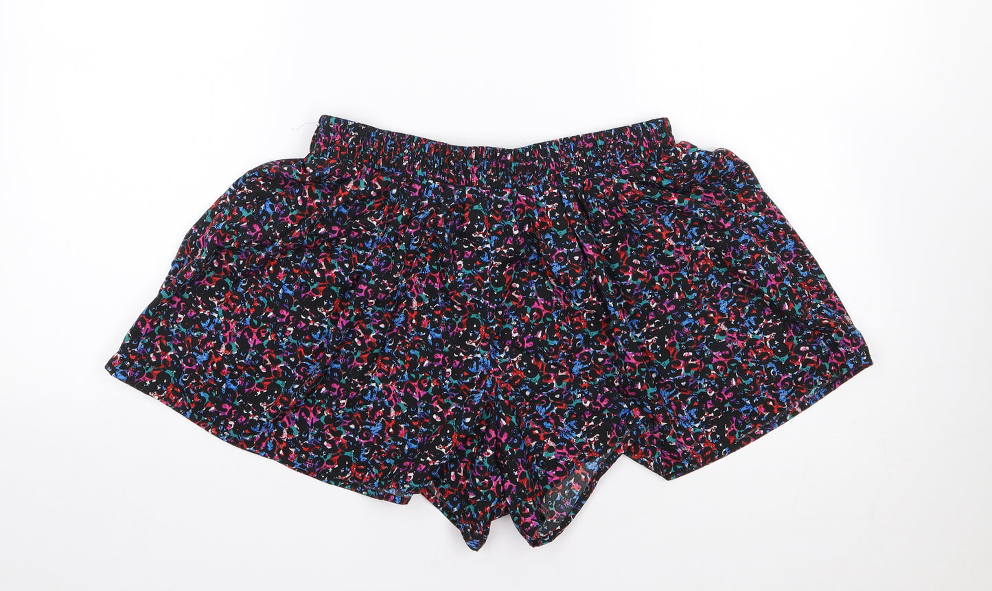 Primark Womens Multicoloured Animal Print Polyester Mom Shorts Size 10 L3 in Regular