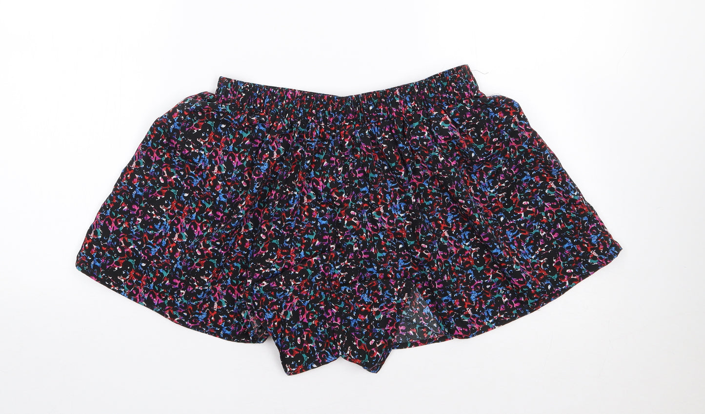 Primark Womens Multicoloured Animal Print Polyester Mom Shorts Size 10 L3 in Regular