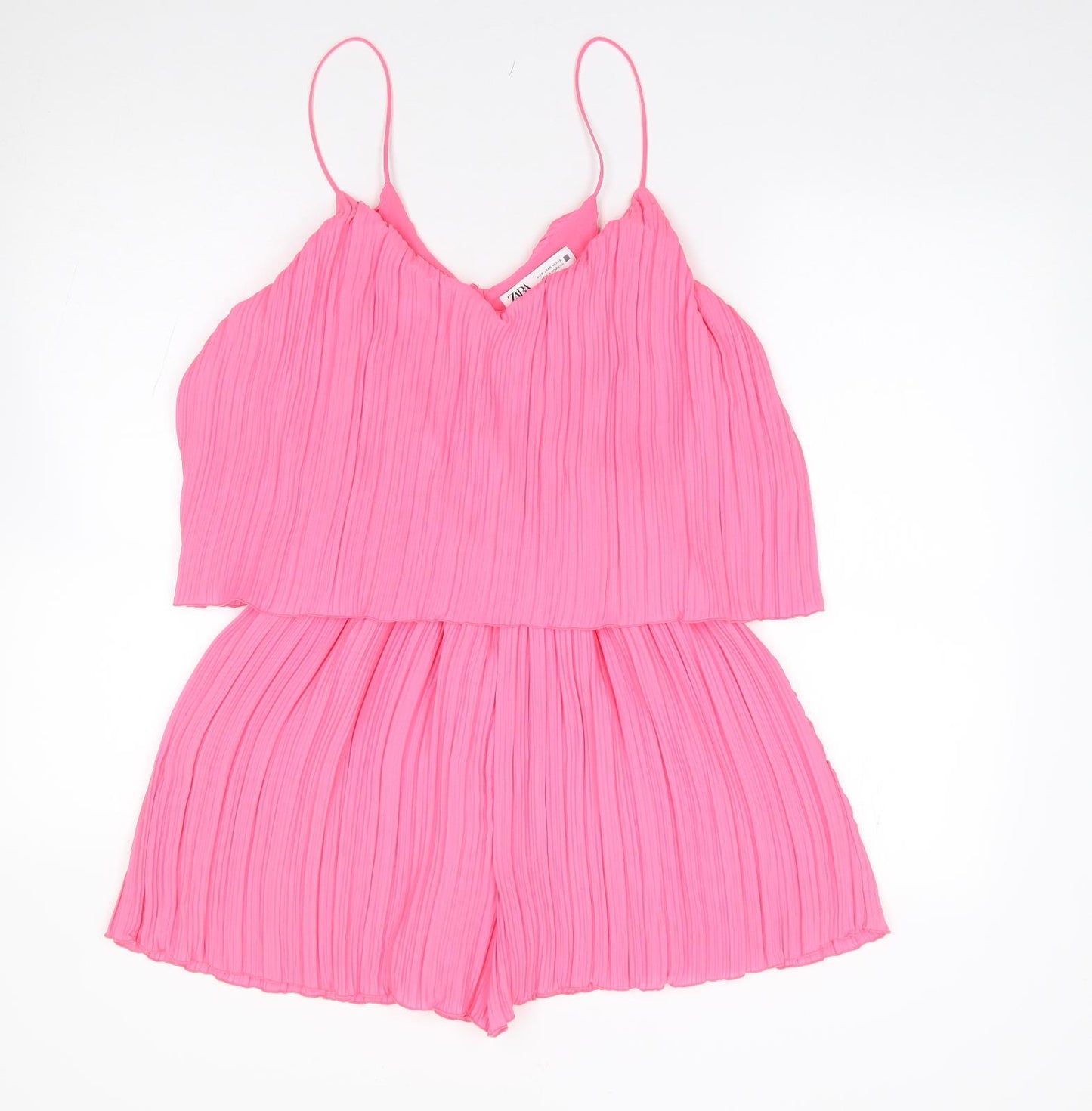 Zara Womens Pink  Polyester Playsuit One-Piece Size S L3 in Pullover