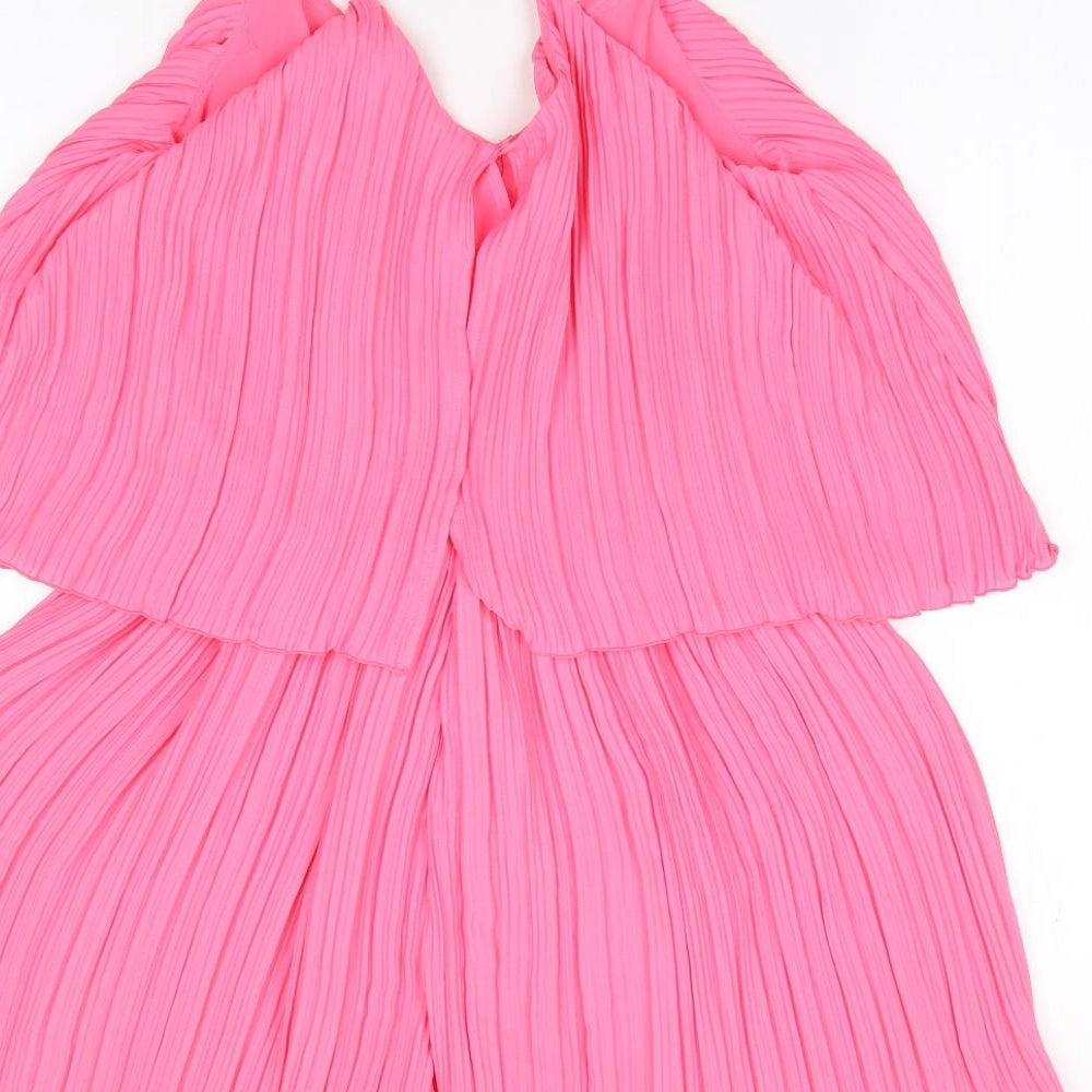 Zara Womens Pink  Polyester Playsuit One-Piece Size S L3 in Pullover