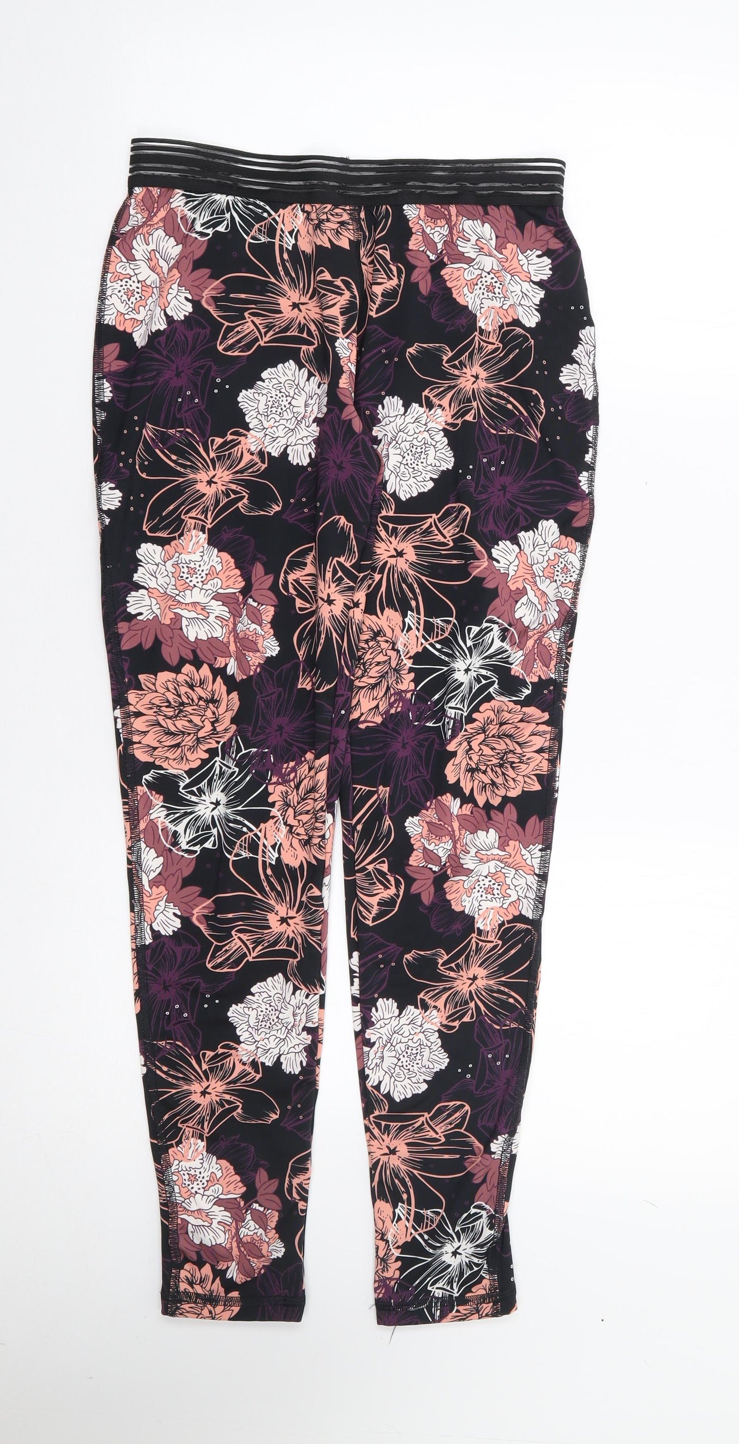 Crivit Womens Multicoloured Floral Polyester Jogger Leggings Size M L27 in Regular