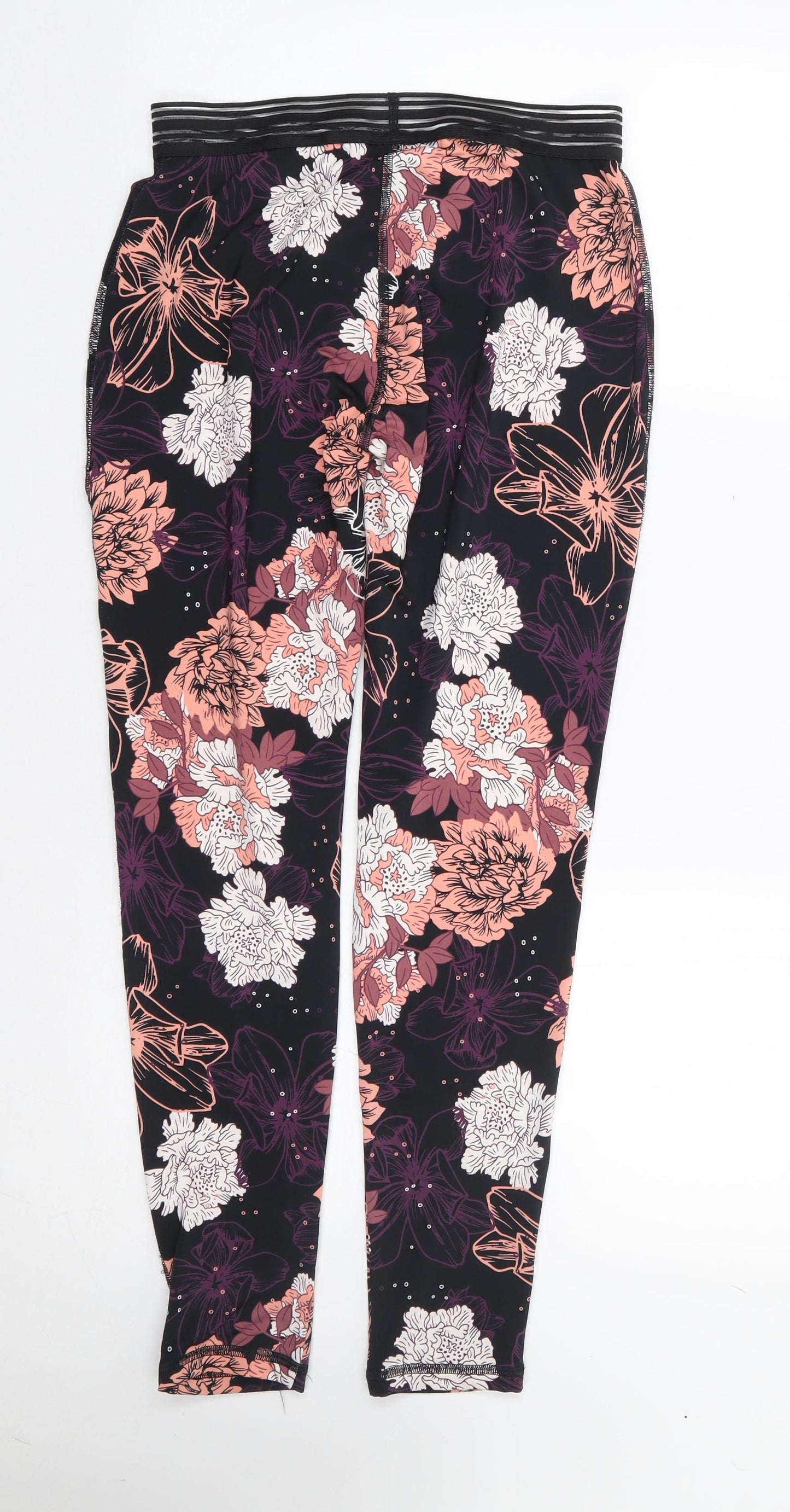 Crivit Womens Multicoloured Floral Polyester Jogger Leggings Size M L27 in Regular