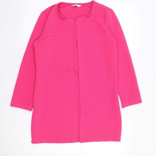 Only  Womens Pink Round Neck  Polyester Cardigan Jumper Size XS