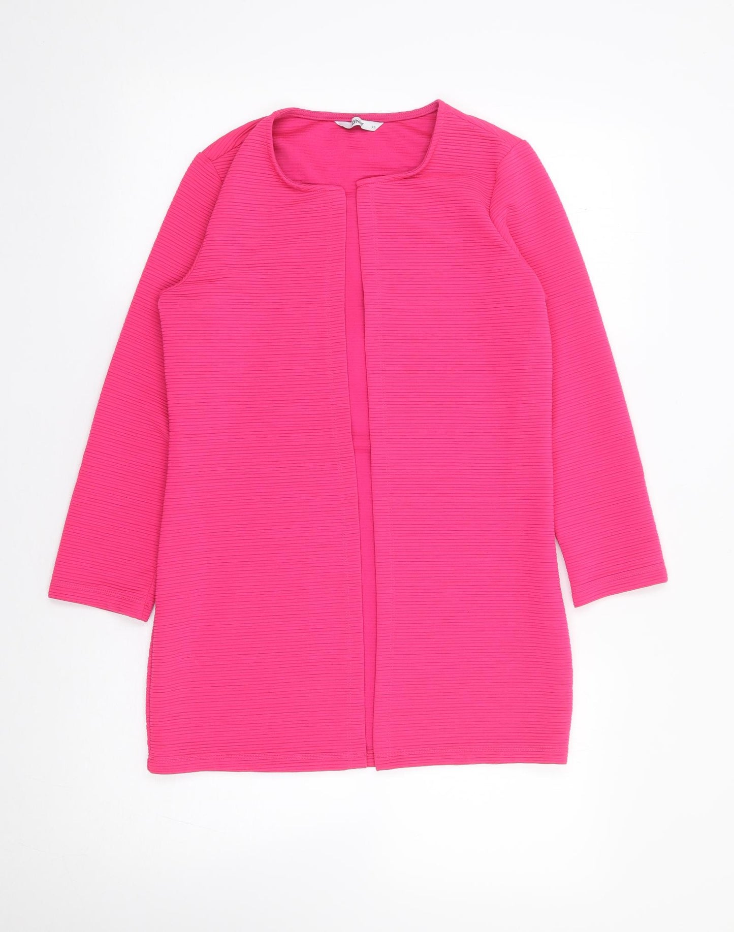Only  Womens Pink Round Neck  Polyester Cardigan Jumper Size XS