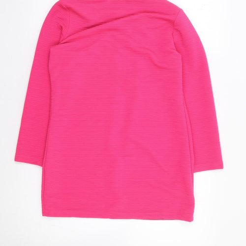 Only  Womens Pink Round Neck  Polyester Cardigan Jumper Size XS