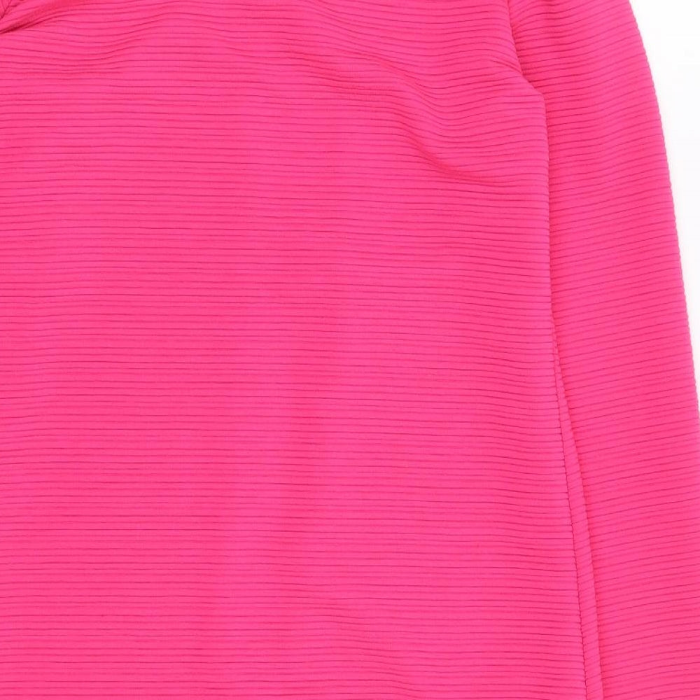 Only  Womens Pink Round Neck  Polyester Cardigan Jumper Size XS