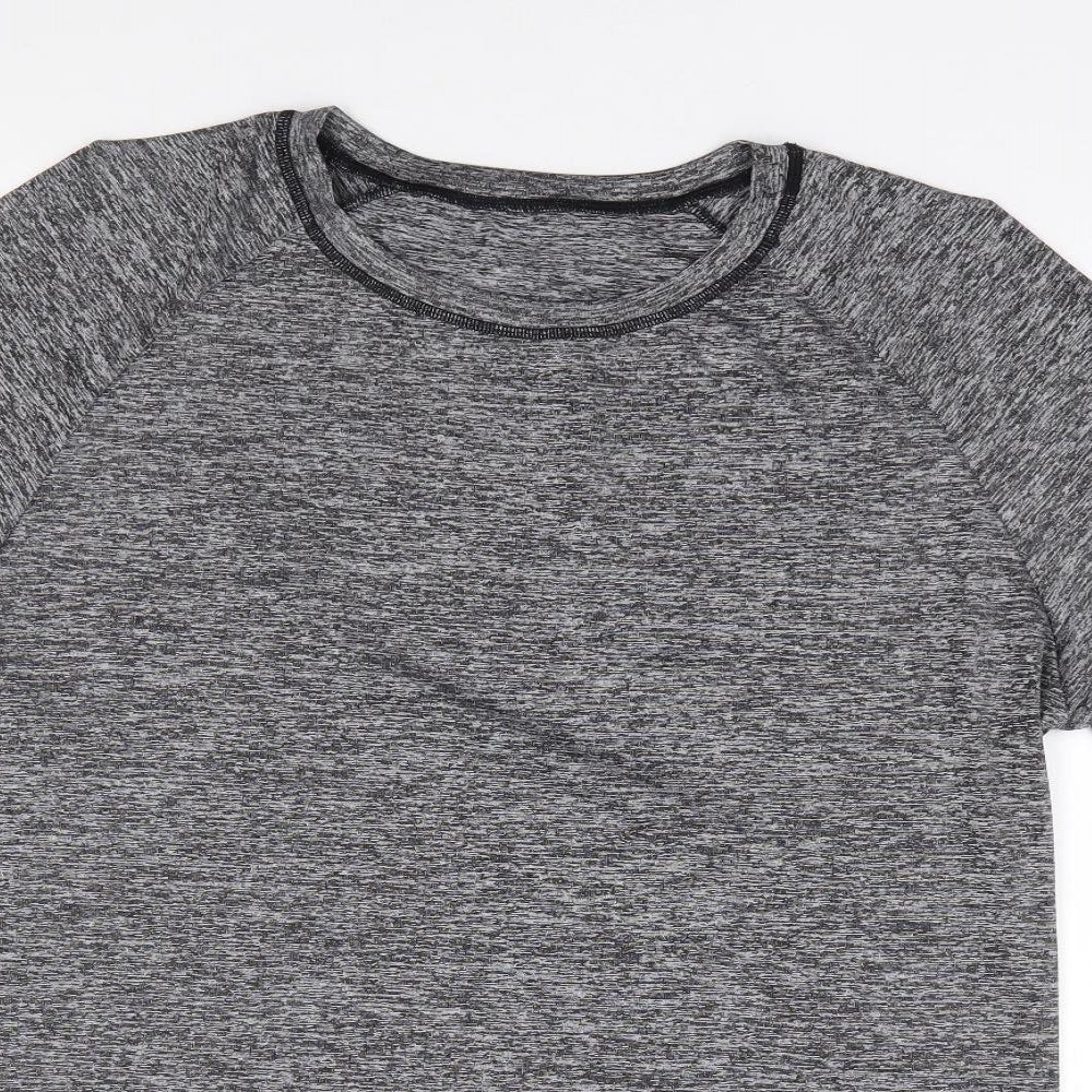 Shein Curve  Womens Grey  Polyester Jersey T-Shirt Size 18 Crew Neck Pullover