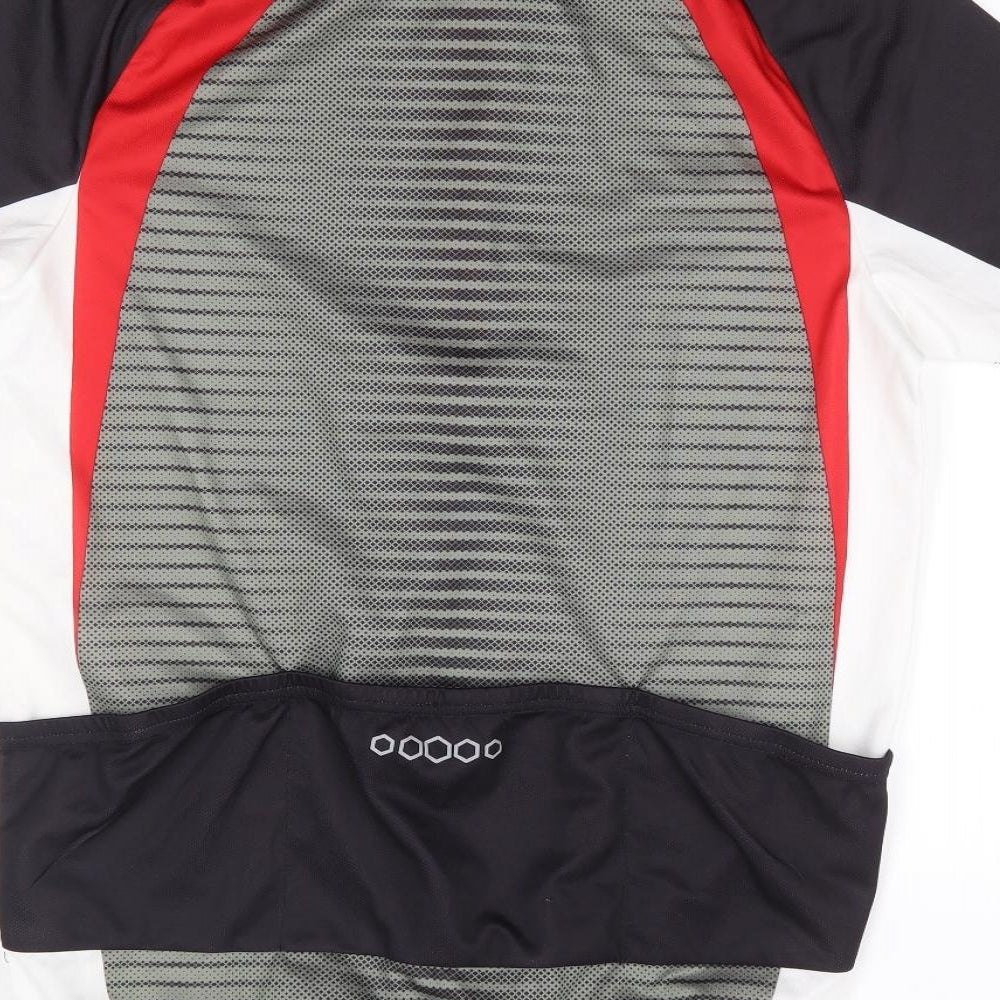 Crivit Mens Multicoloured Colourblock Polyester Jersey T-Shirt Size M High Neck Pullover
