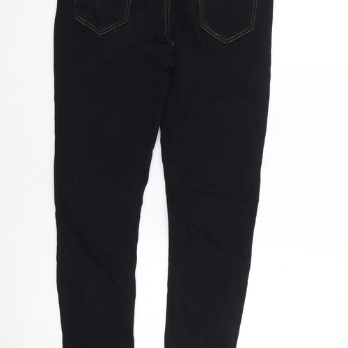 Hera Mens Black  Cotton Skinny Jeans Size 28 L29 in Regular Zip