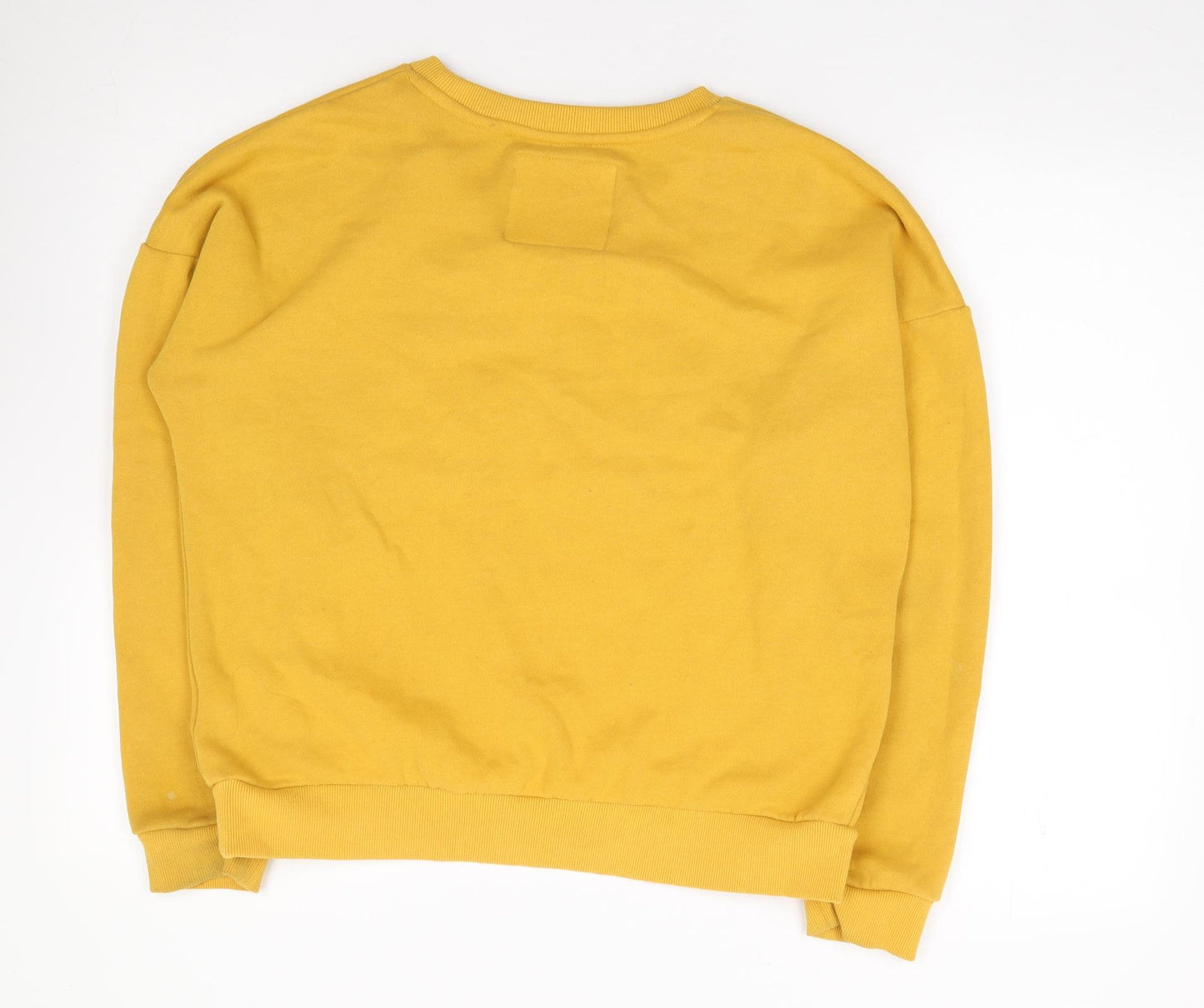 Superdry Womens Yellow  Cotton Pullover Sweatshirt Size 14  Pullover