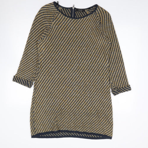 Vila Clothes Womens Multicoloured  Acrylic Jumper Dress  Size L  Round Neck Pullover