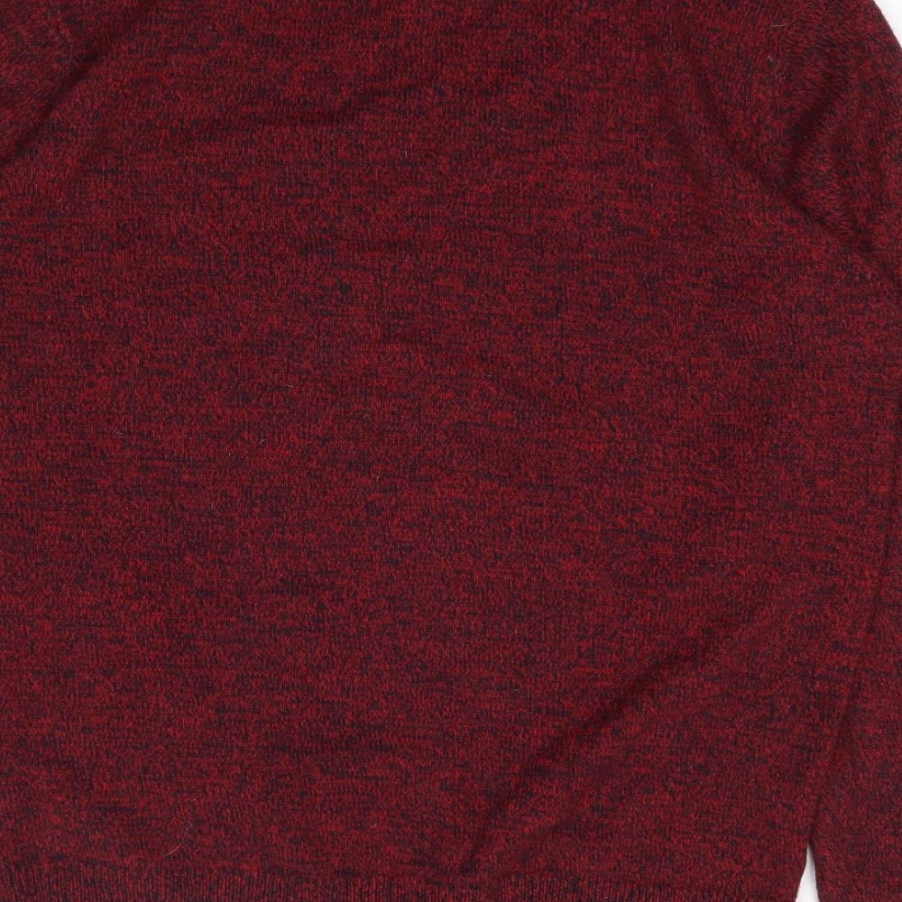 Angelo Litrico Mens Red Crew Neck  Acrylic Pullover Jumper Size XL   - Christmas