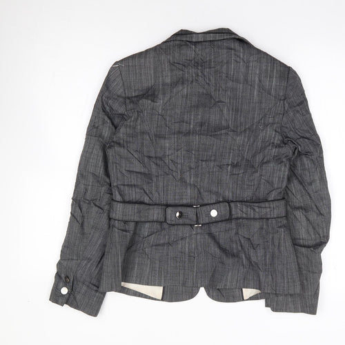 Kaliko Womens Grey  Polyester Jacket Suit Jacket Size 8