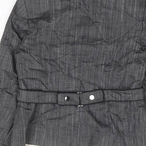 Kaliko Womens Grey  Polyester Jacket Suit Jacket Size 8