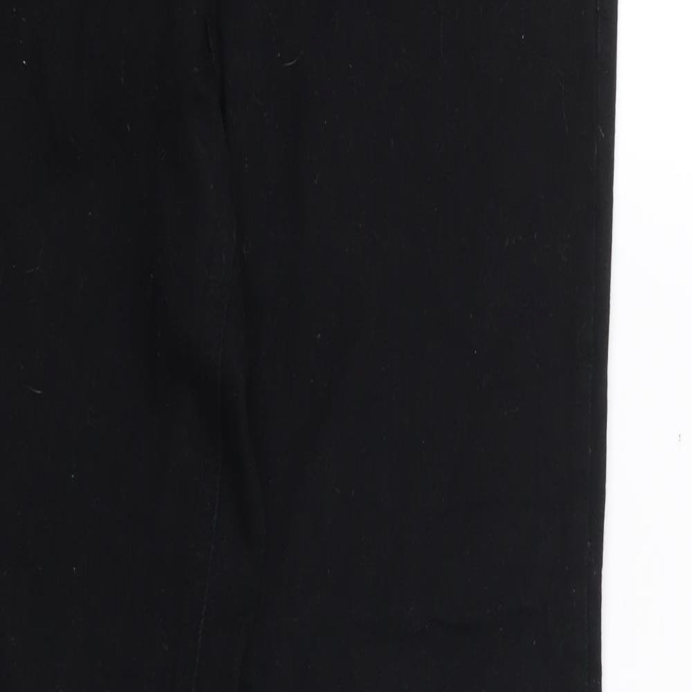 Dunnes Womens Black  Cotton Straight Jeans Size 12 L30 in Regular Zip