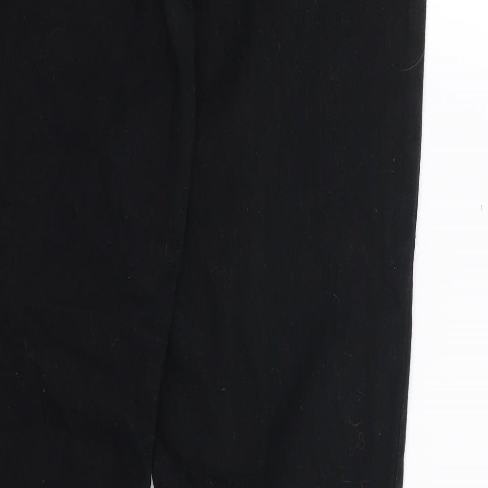 Dunnes Womens Black  Cotton Straight Jeans Size 12 L30 in Regular Zip
