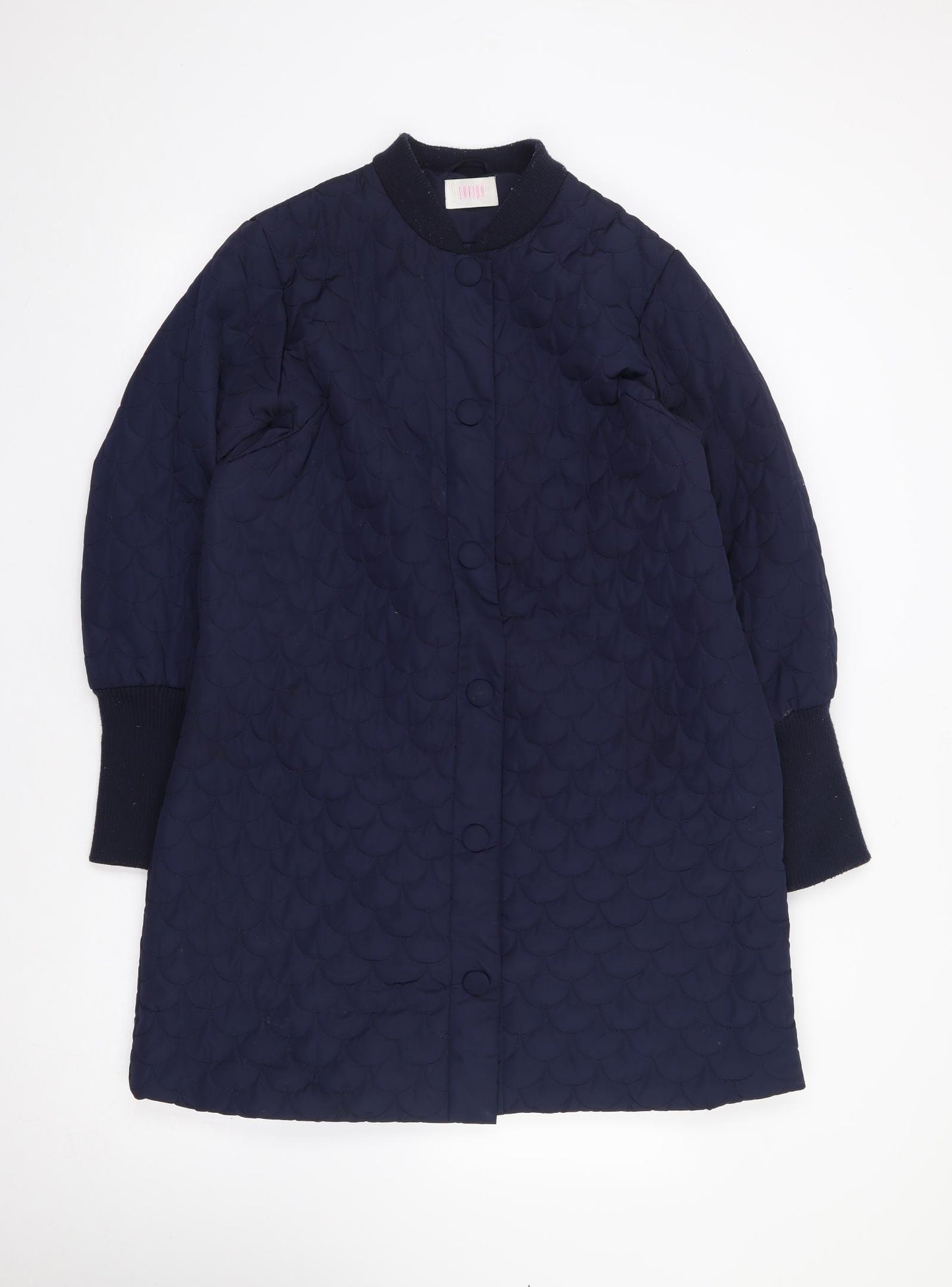 Savida  Womens Blue   Quilted Coat Size 14  Snap