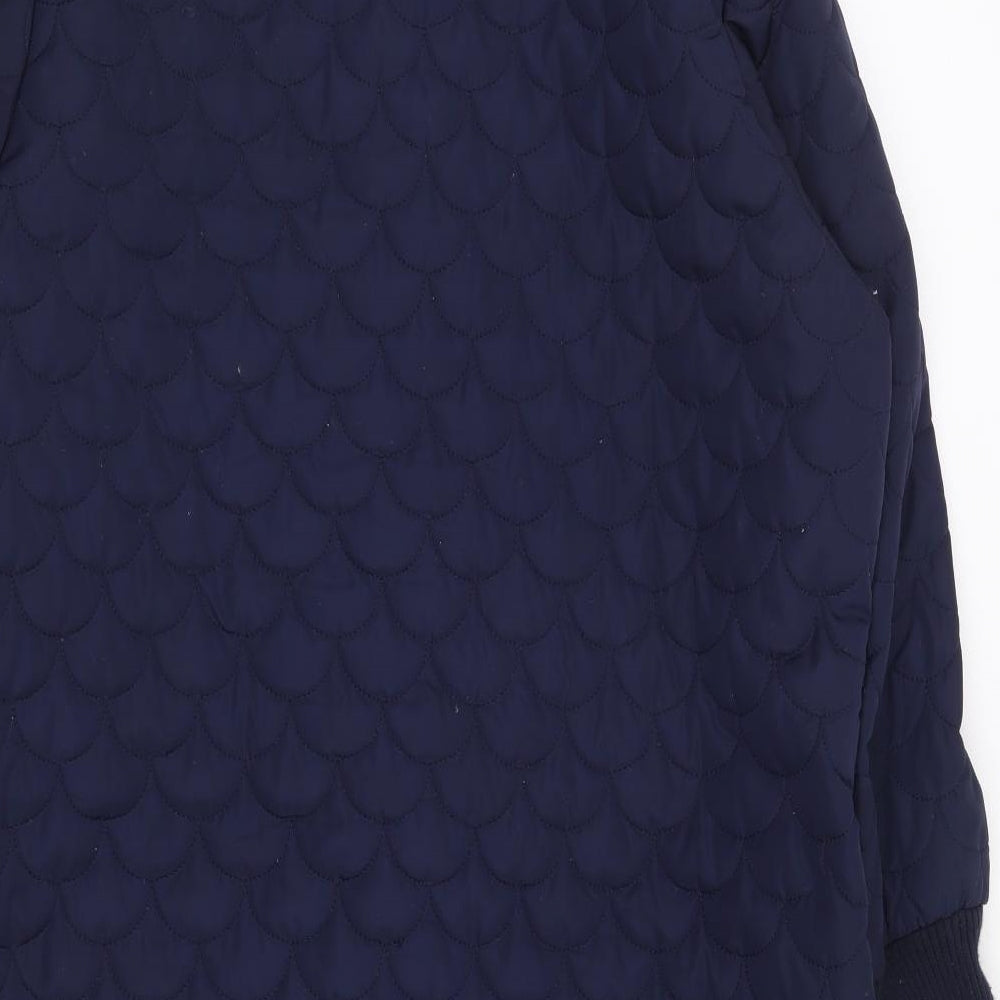 Savida  Womens Blue   Quilted Coat Size 14  Snap