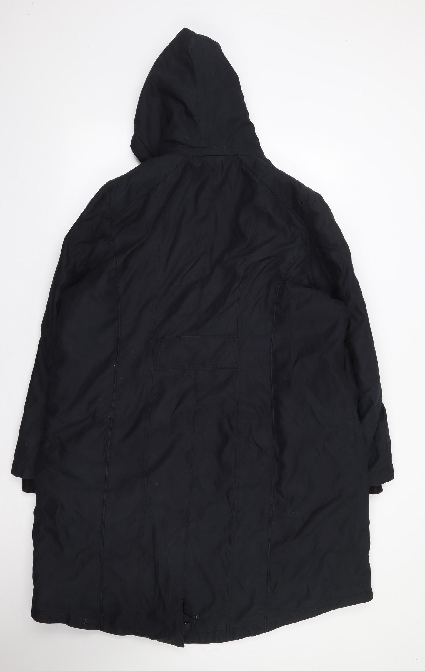 Per Una Womens Black   Parka Coat Size XL  Zip