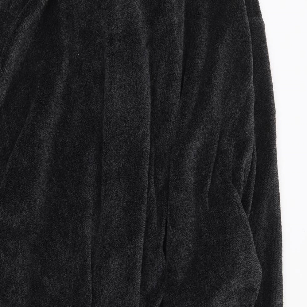 NEXT Mens Grey Solid Polyester  Robe Size 3XL  Drawstring
