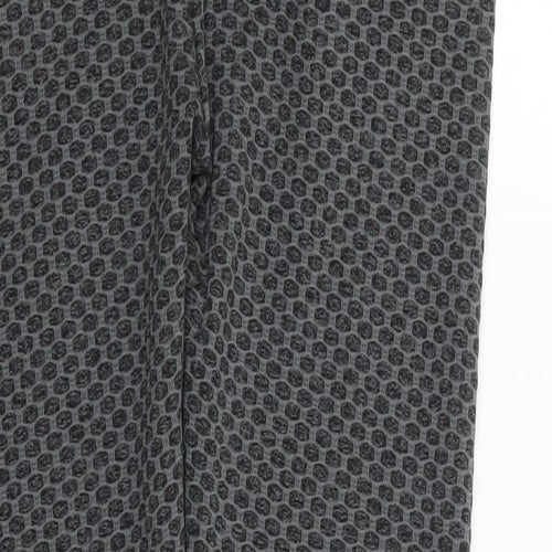 Viki Body Womens Grey Geometric Polyester Jogger Leggings Size L L27 in