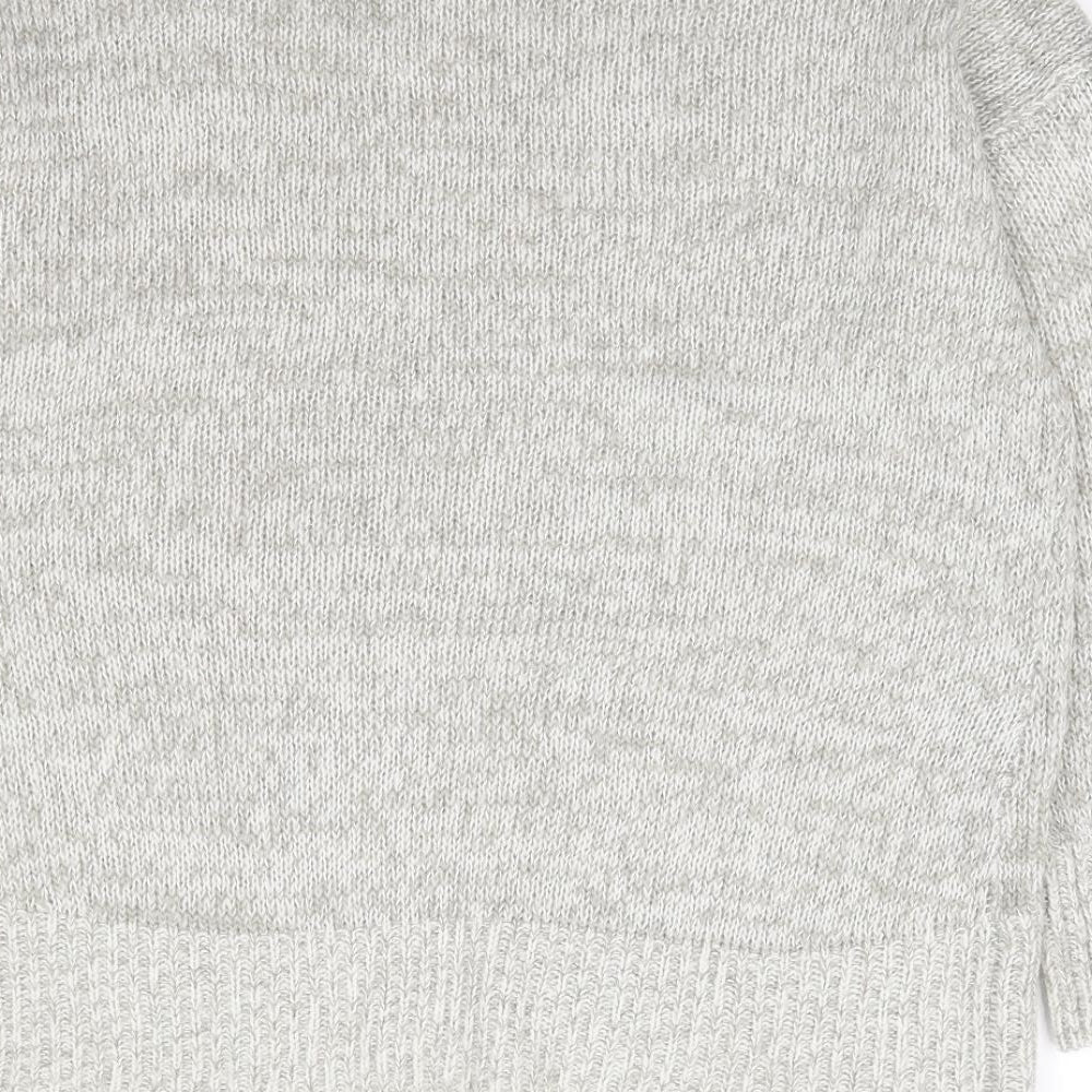 New Look  Womens Grey Round Neck  Acrylic Pullover Jumper Size M