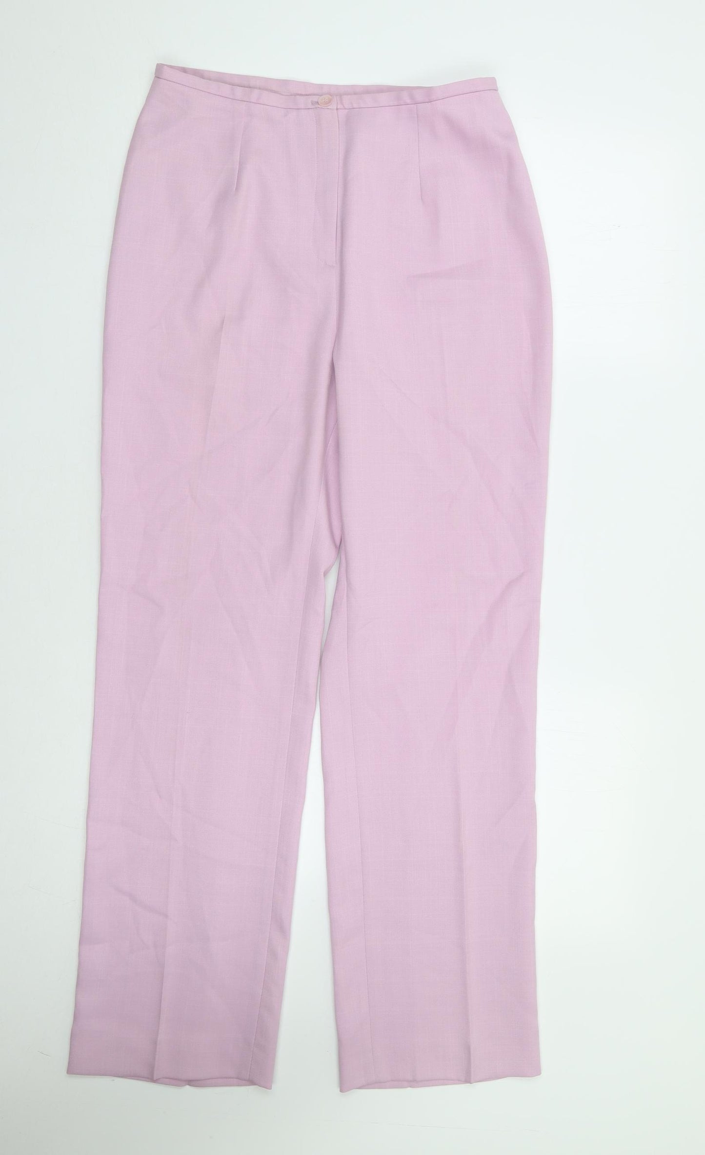 George Womens Pink  Polyester Trousers  Size 12 L30 in Regular Zip