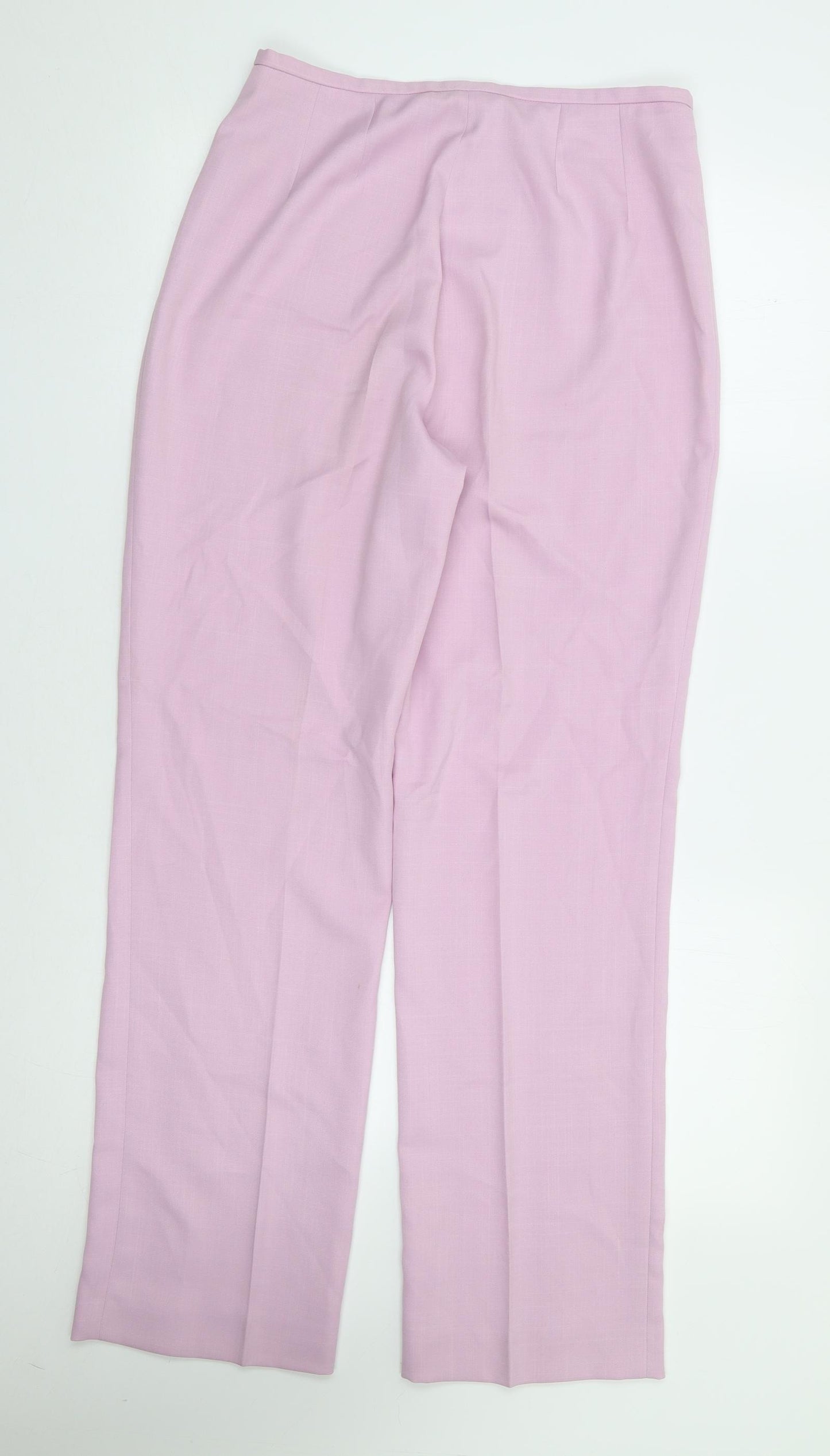 George Womens Pink  Polyester Trousers  Size 12 L30 in Regular Zip
