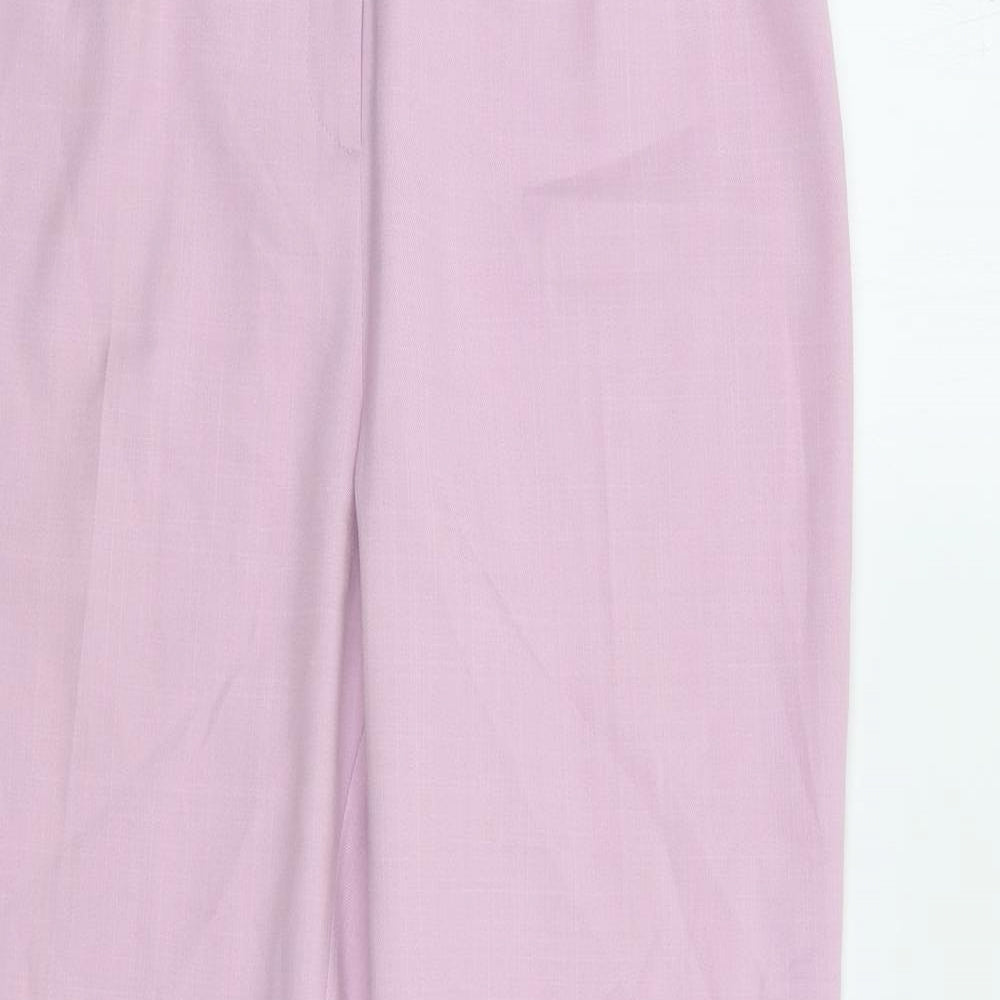 George Womens Pink  Polyester Trousers  Size 12 L30 in Regular Zip