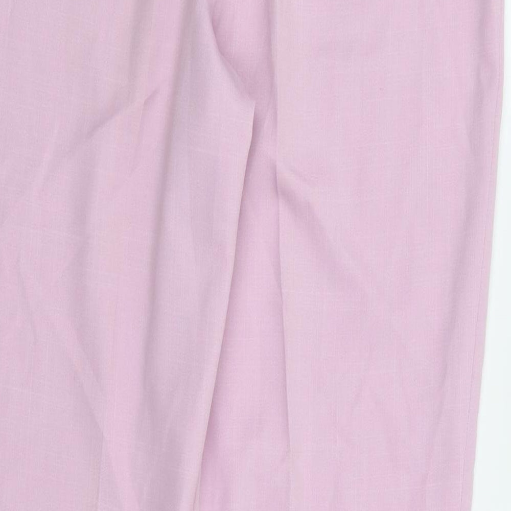 George Womens Pink  Polyester Trousers  Size 12 L30 in Regular Zip