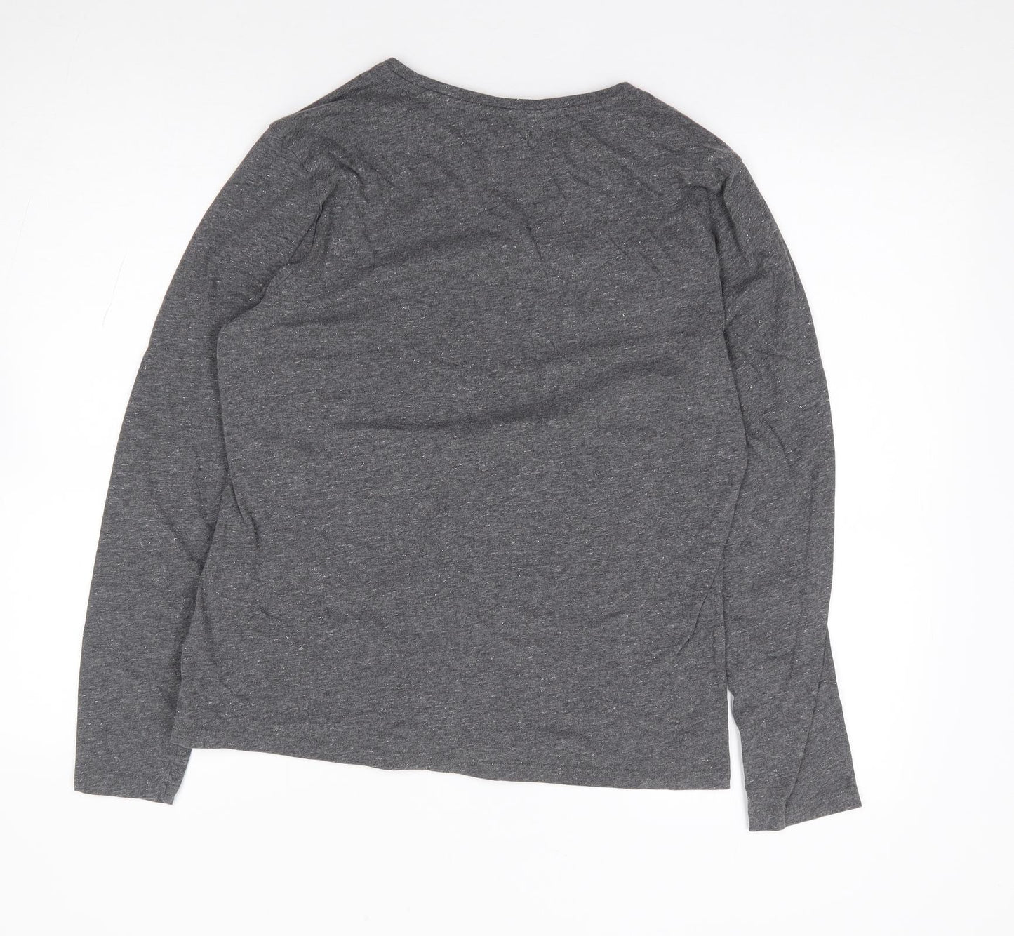 TU Womens Grey  Cotton Jersey T-Shirt Size 14 Round Neck