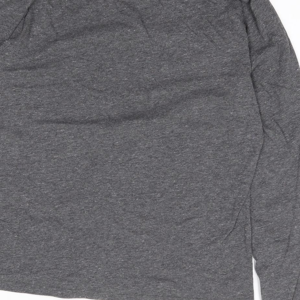 TU Womens Grey  Cotton Jersey T-Shirt Size 14 Round Neck