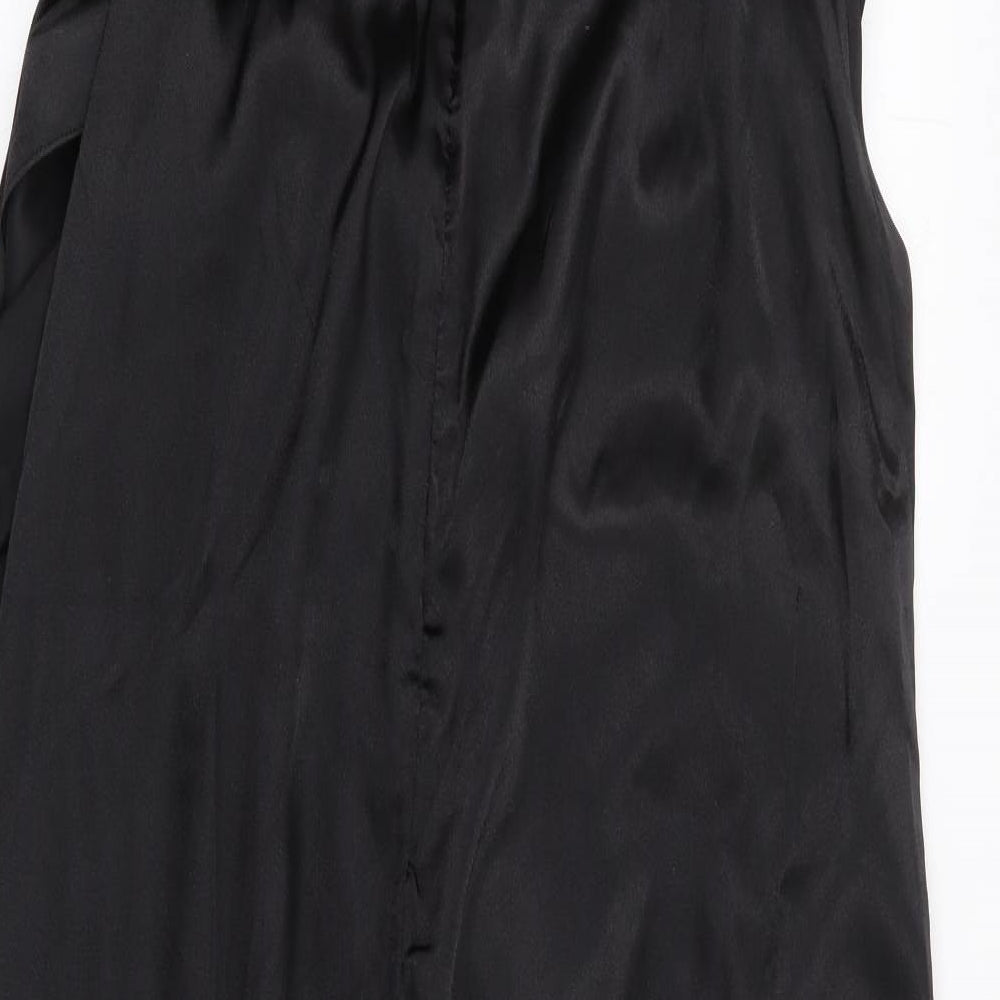 Oli Womens Black  Polyester Ball Gown  Size 14  V-Neck Zip
