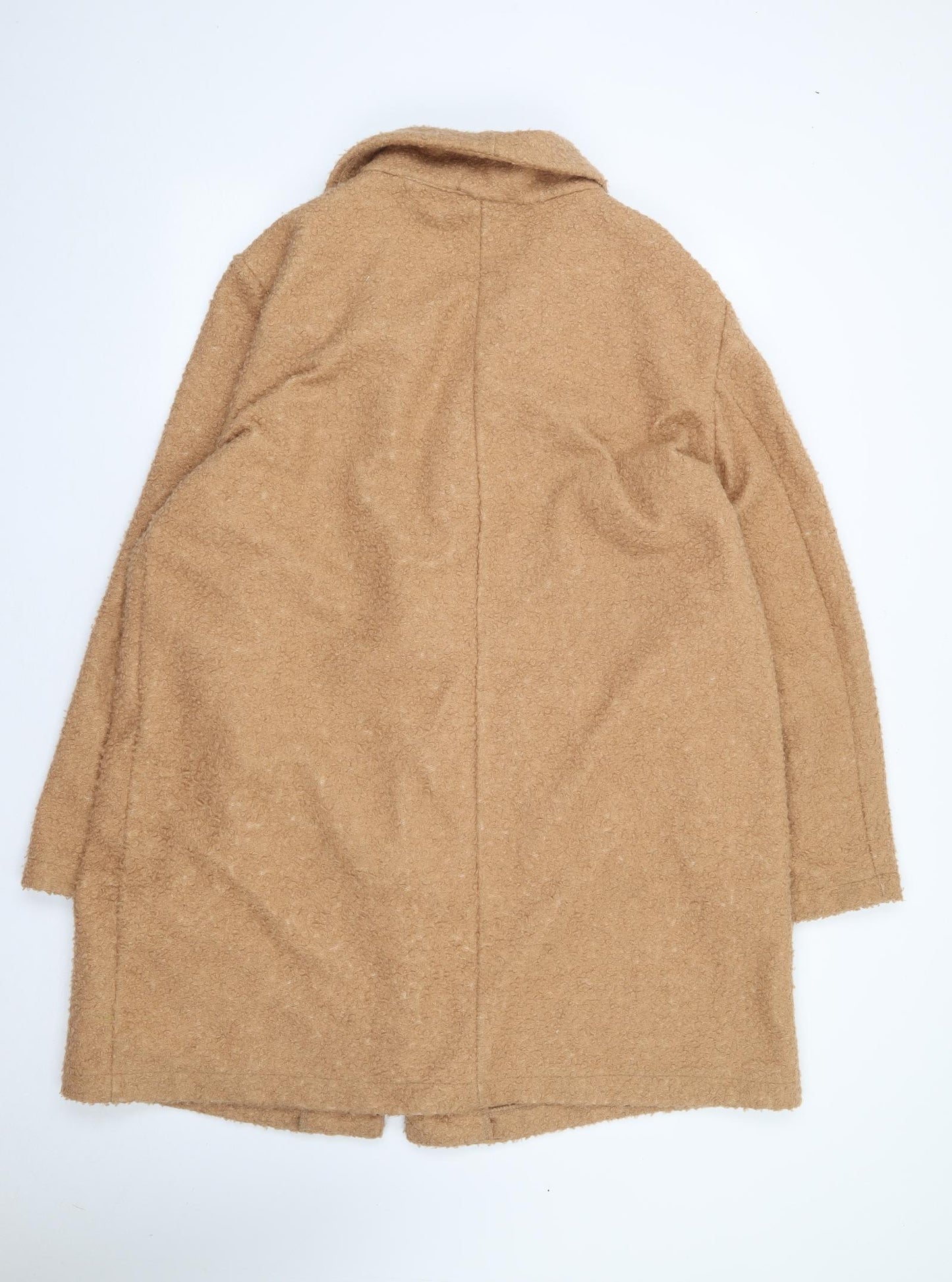 Made in Italy Womens Beige   Jacket Coat Size M  Button - Teddy Coat