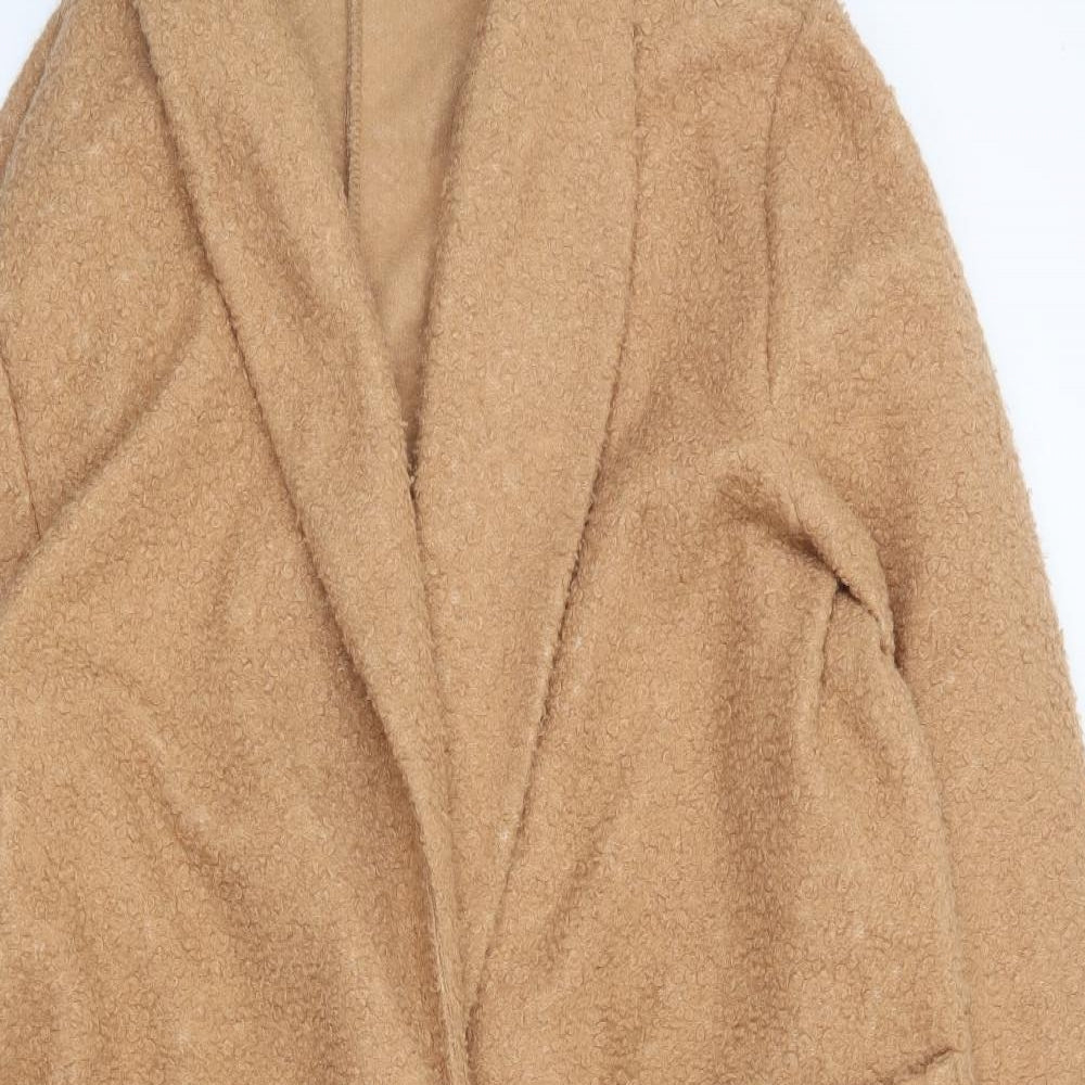 Made in Italy Womens Beige   Jacket Coat Size M  Button - Teddy Coat