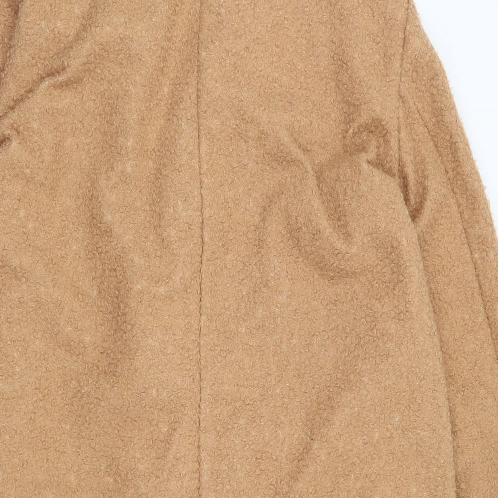 Made in Italy Womens Beige   Jacket Coat Size M  Button - Teddy Coat