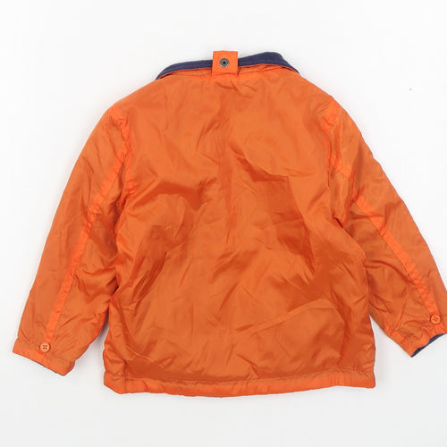 Marks and Spencer Boys Orange   Jacket  Size 18-24 Months   Zip - Reversable